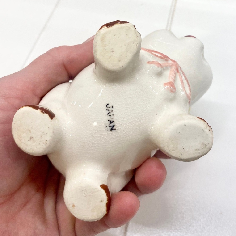 Vintage Anthropomorphic Piggy Planter, Made in Japan, Tiny Succulent Planter - Picture 10 of 11